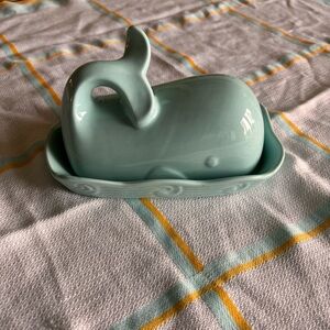 Whale Shaped Ceramic Butter Dish